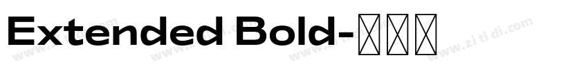 Extended Bold字体转换 Extended Bold字体转换